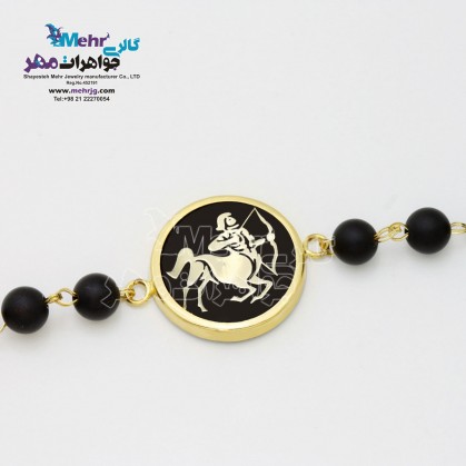 دستبند طلا و سنگ - ماه تولد آذر-MB0134